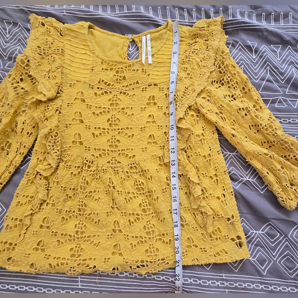 Anthropologie Maeve Clementine Eylet Lace Blouse Size 2